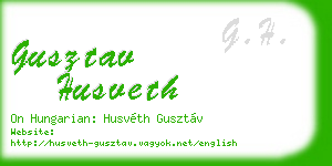 gusztav husveth business card