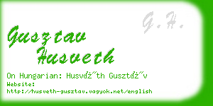 gusztav husveth business card